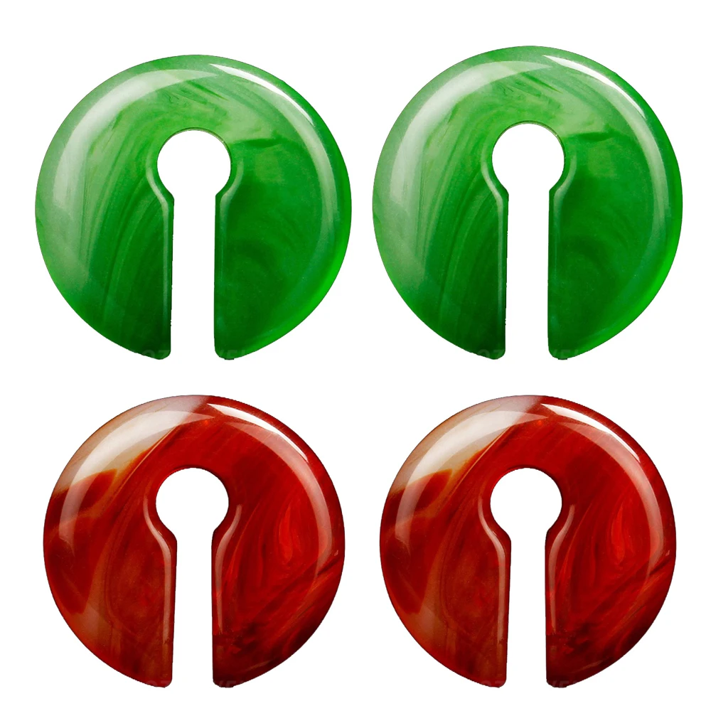 PAIR Stone Keyhole Ear Plug Weight Hanger Ear Stretcher Expander