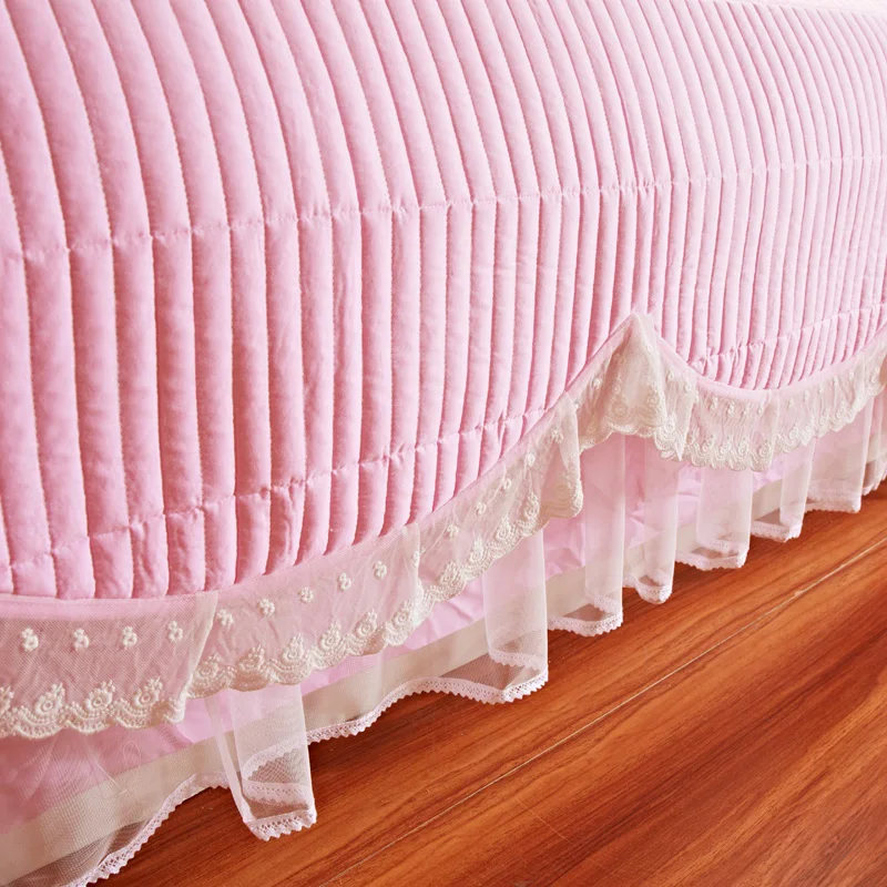 Хлопковое стеганое одеяло для лета Постельное белье наполнитель хлопок, бархат пододеяльник набор Bedskirt queen King Размер 3/4 шт