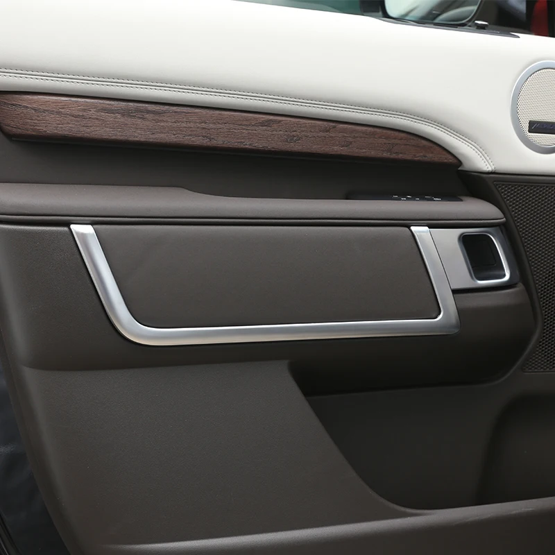 

For Land Rover Discovery 5 2017 Car-styling ABS Matte Chrome Interior Door Decoration Strips Accessories 4pcs/set