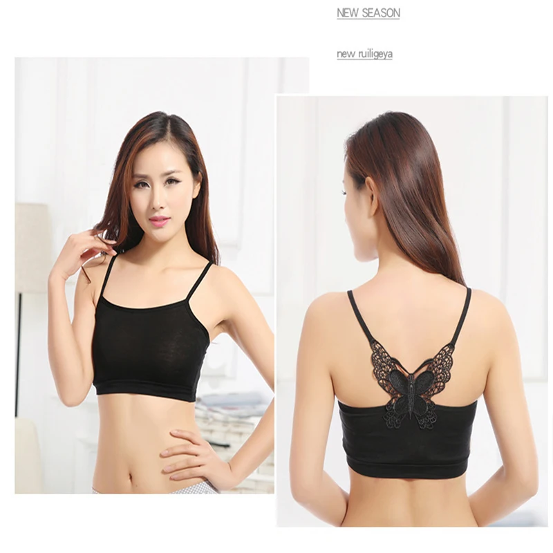 

2019 new wild sexy bow tie tube top modal fabric butterfly women's tube top