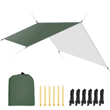 3 м x 3 м водонепроницаемый солнцезащитный тент брезент анти УФ Пляжная палатка тент Открытый Кемпинг гамак дождь Летающий Кемпинг тент навес