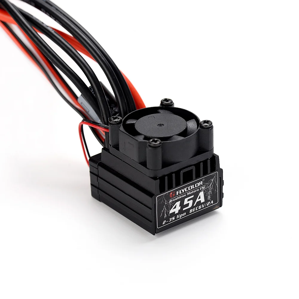 

FATJAY Flycolor Lightning series waterproof car ESC 45A 2-3s for RC 1/10 cars brushless electroinic speed controller
