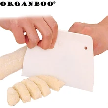 Кухня Пластик торт хлеб пирожки Инструменты Скребки лезвие тесто резак трапециевидная Форма выпечки Лопаточки Кондитерские Slicer