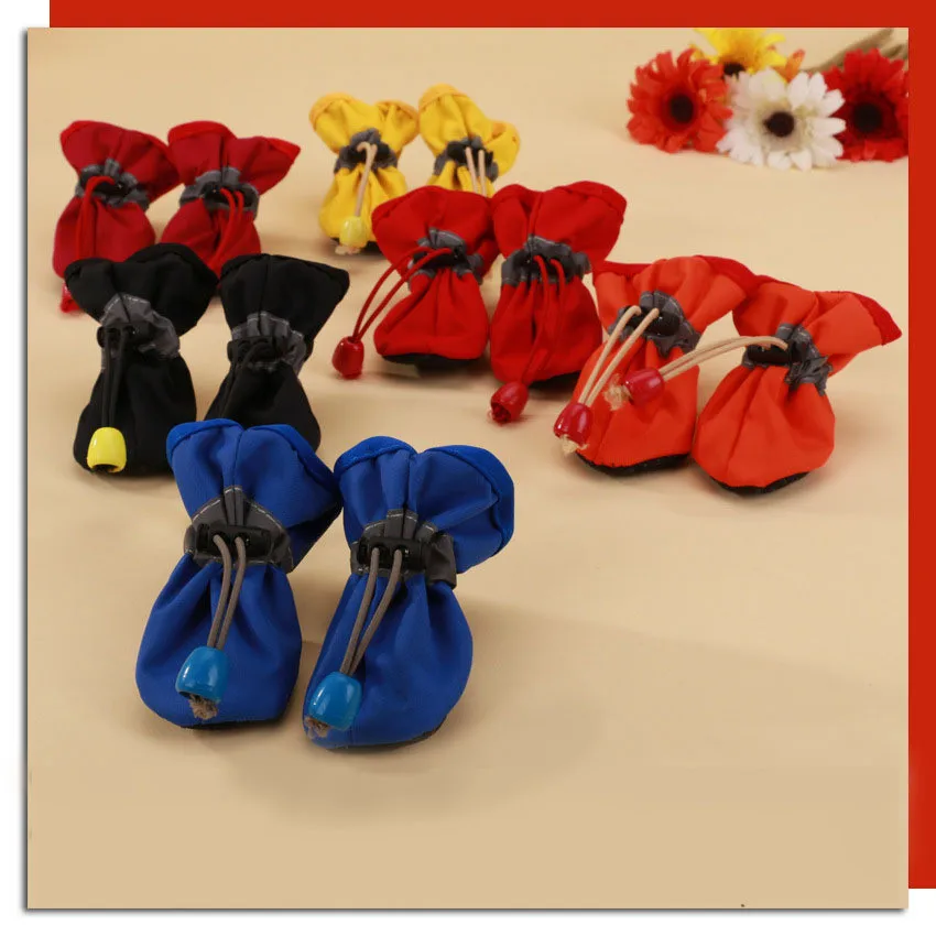 

Newest Small Dog Pet Suede Warm Cozy Non Slip Shoes Puppy Cat Booties Boots Sneaker D612