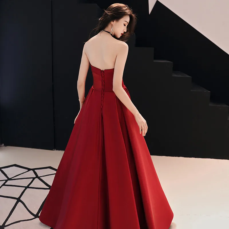 Sexy Strapless Evening Dresses Long Satin Party Gowns Robe De Soiree Sexy Formal Dresses Evening Abendkleider Sexy Strapless Evening Dresses Long Satin Party Gowns Robe De Soiree Sexy Formal Dresses Evening Abendkleider