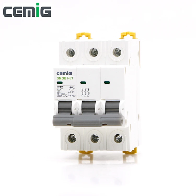 

Cemig Miniature Circuit Breaker MCB SMGB1-63/3P 10A 16A 20A 25A 32A 40A 50A 63A
