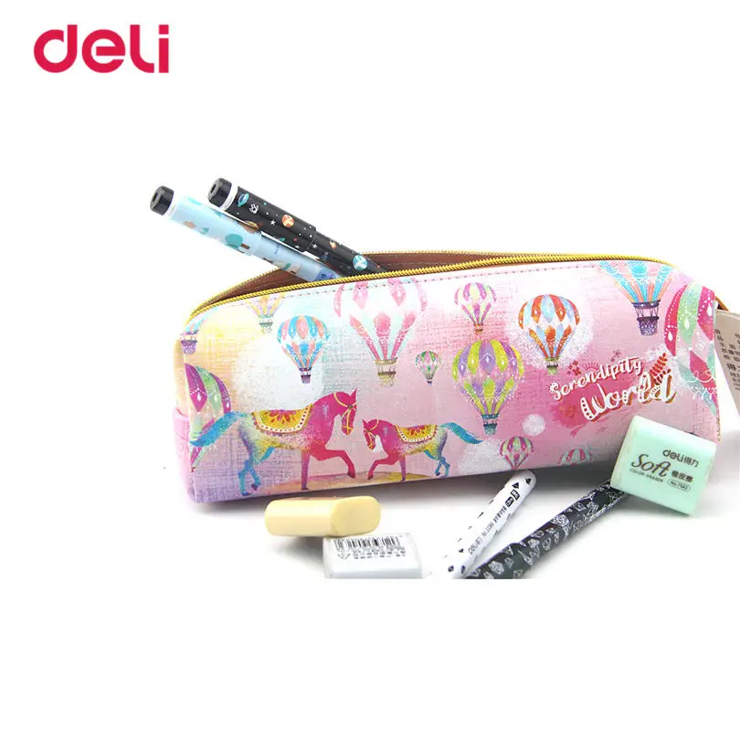 Deli Cartoon Stationery Pencil case Bag for School & Office Supplies