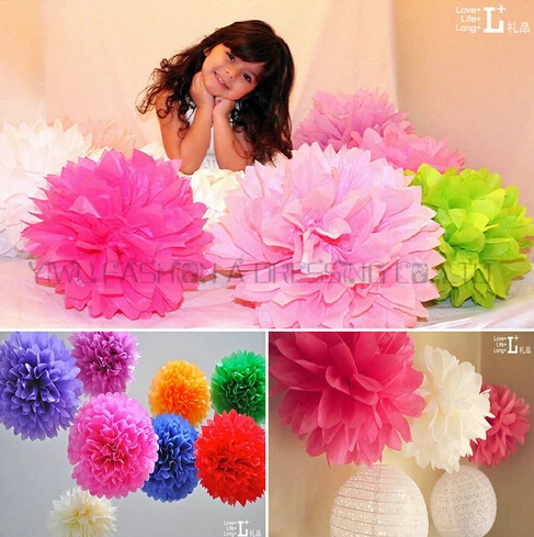 29 Colors available!! Light pink Tissue paper pompons holiday