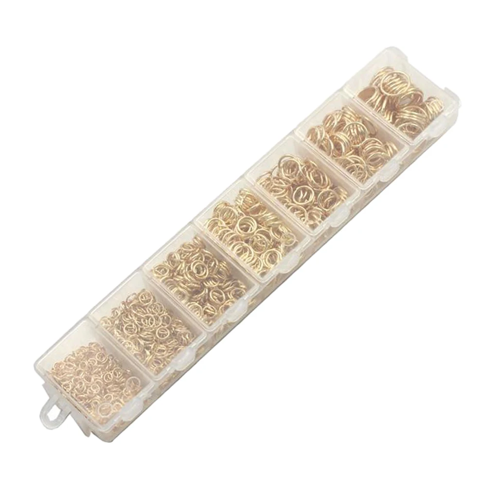 1450 Pieces 3/4/5/6/7/8/10mm DIY Jewelry Findings Single Loop Round Open Jump Rings Findings Accessories