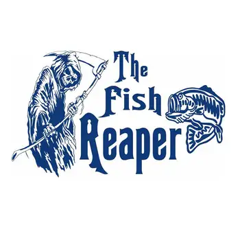 

Fishing Sticker Car Skull Fish Reaper Decal Angling Hooks Tackle Shop Posters Vinyl Wall Decals Hunter Decor Mural Sticker