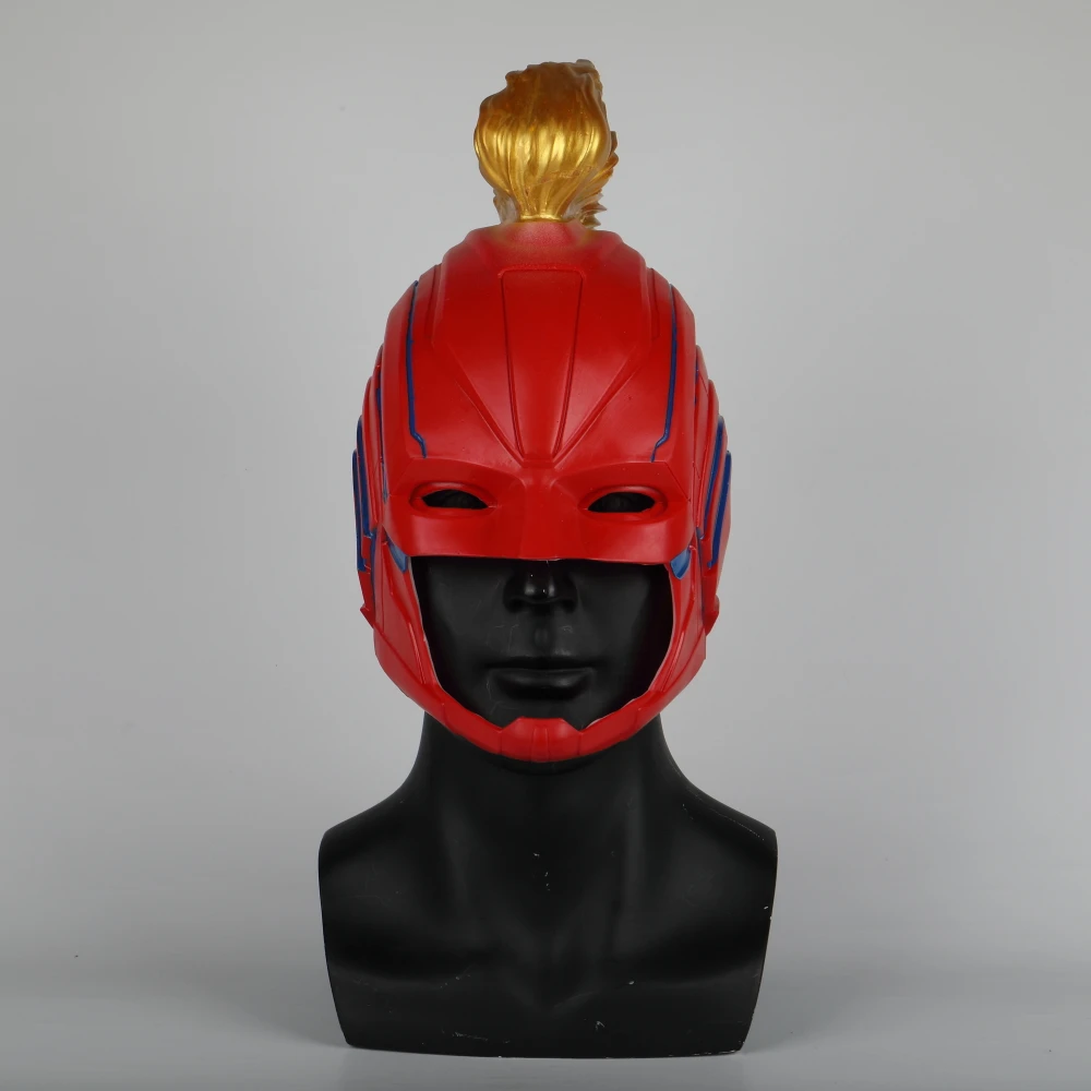 PVC Helmet Captain Marvel Carol Danvers Superohero Mask Women Cosplay Helmet Costume Halloween Party Prop (3)