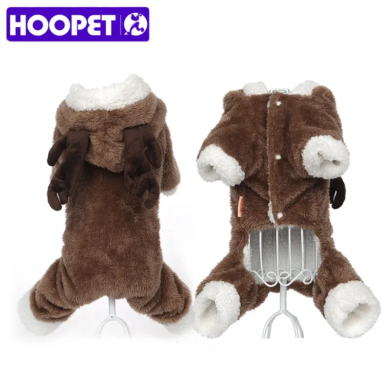 HOOPET Pet Cosplsy костюм Рождество Лось супер мягкая толстовка для маленькой собаки комбинезон зима осень# K