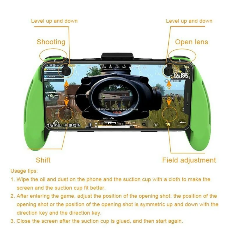  PUBG Mobile Phone Game Controller Joystick Gamepad for Android IOS iPAD Stretchable Adjustable Ligh