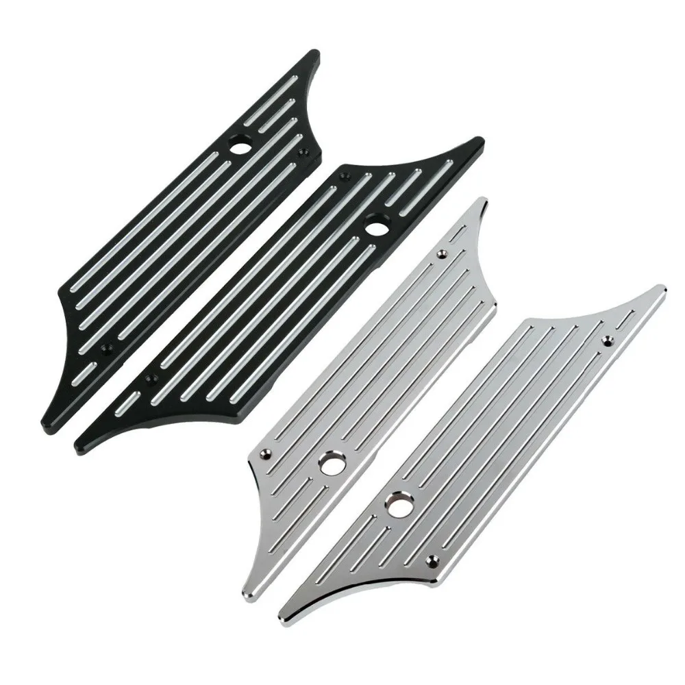 

Motorcycle Chrome/Black Saddle Bag Latch Cover Face For Harley Touring Street Glide FLHX Road King1993-2013