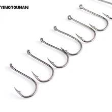 YINGTOUMAN 2 упак./лот 1#-8# с колючей трубой, чтобы заплатить Isety крючок для рыбы с кольцом рот высокоуглеродистой стали с отверстием крюк снасти