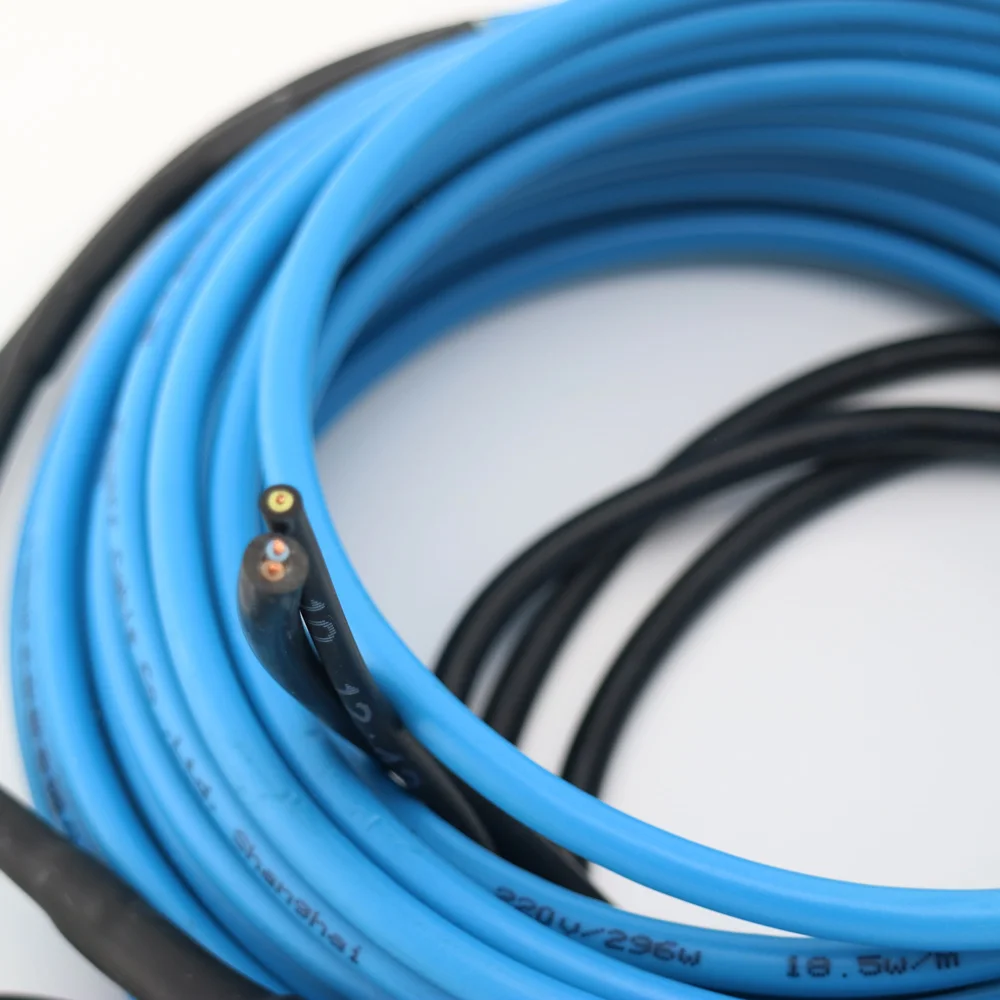 Cables de calefacción eléctricos de un solo Conductor de 18,5 W/M con línea de alimentación para el sistema de calefacción sin defloor Cables de calefacción eléctricos de un solo Conductor de 18,5 W/M con línea de alimentación para el sistema de calefacción sin defloor