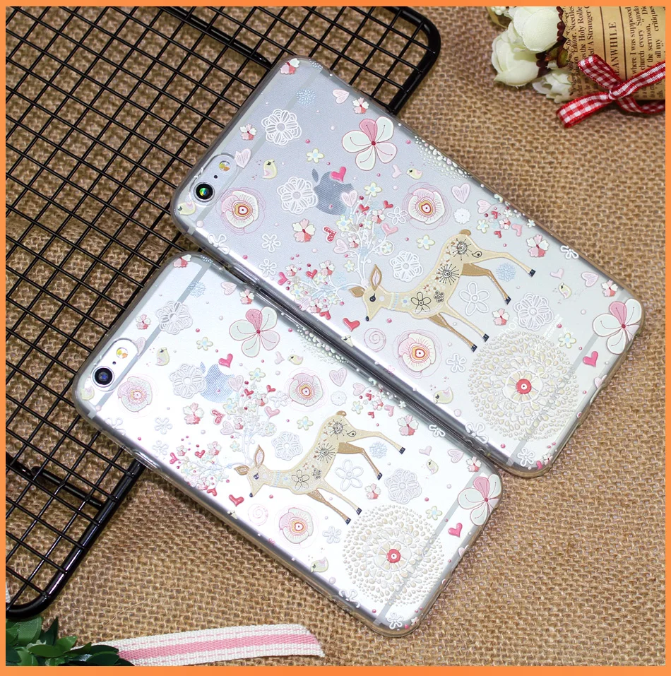 !ACCEZZ TPU Soft Cartoon 3D Protective Back Cover For Apple iphone 66s78 Plus Case Creative Patterned Phone Shell Funda Coque (17)