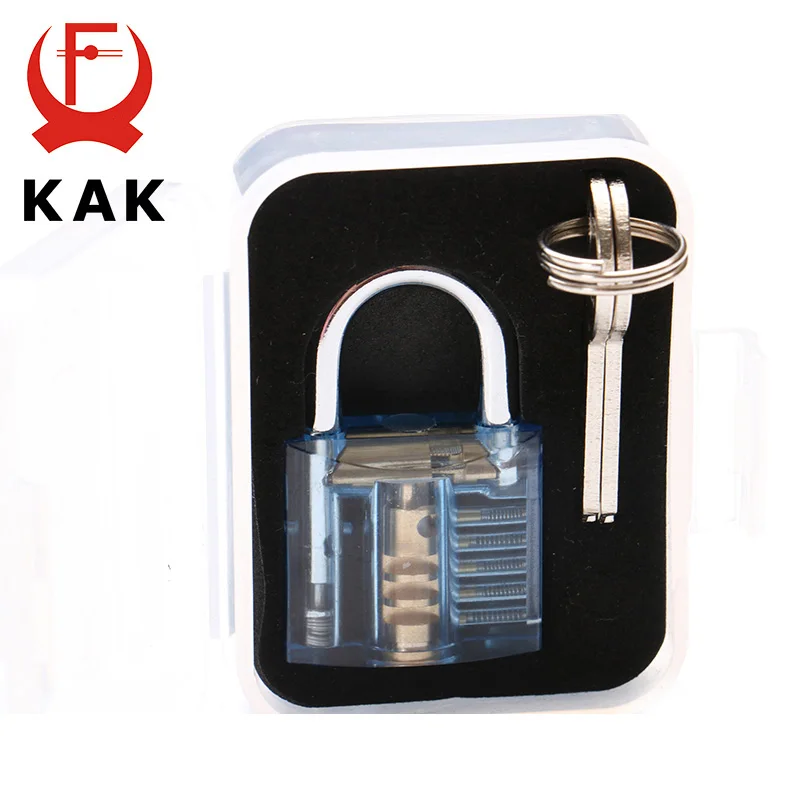 KAK Transparent Locks Pick Visible Mini Padlock Hasps Training For Locksmith