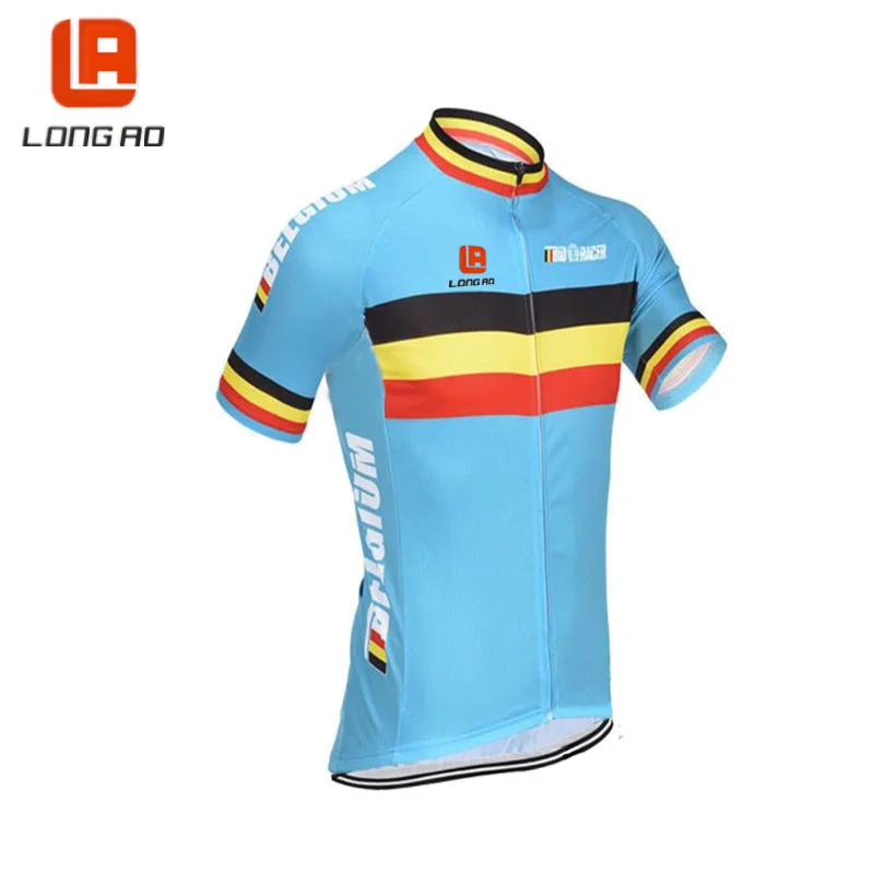 Длинная одежда для велоспорта AO Ropa Ciclismo Belgium, шорты, рукава, топы для велоспорта, шоссейный велосипедный костюм, удобная одежда bicicleta - Цвет: LA99 Only jersey