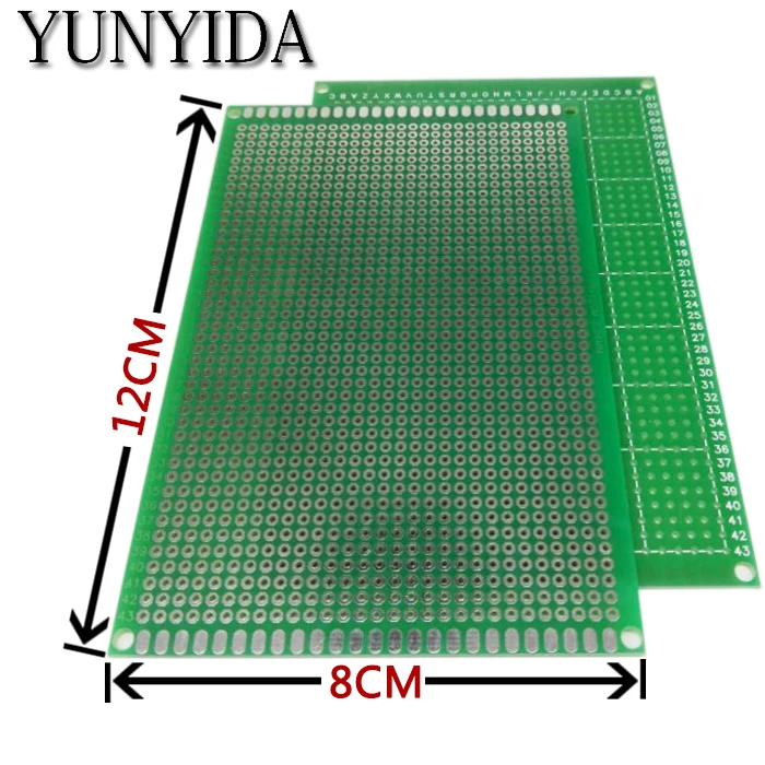 98-20 2шт 8x12 см Односторонний Прототип PCB универсальная печатная плата