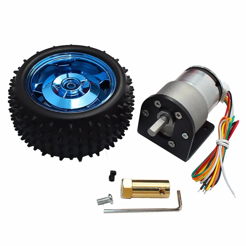 

12V 320rpm/12V 107rpm/6V 160rpm DC Gear Motor Encoder Motor with Wheel and Mounting Bracket