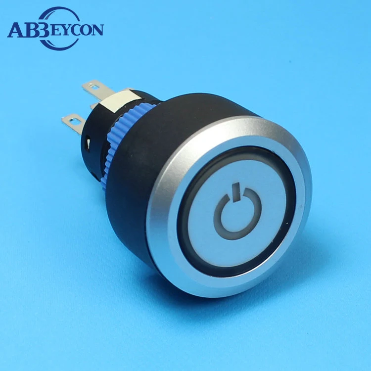 2241 Korea latching IP67 22mm PA66 push button switch plastic 22mm