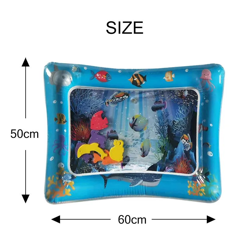 Baby Kids Water Play Mats Inflatable Infants Tummy Time Playmat Toys Fun Activity Carpet Hand-eye Coordination Toys for Children