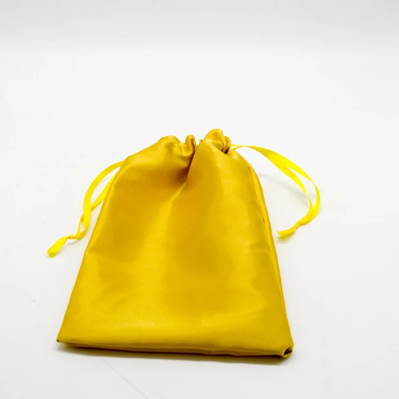 Пустые серебристые, желтые, коричневые атласные шелковые накладные волосы, упаковочные пакеты, человеческие натуральные пряди, упаковочные пакеты для подарков 18x30cm