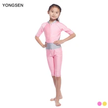YONGSEN Modest Quality Muslim Swim Burkinis Short Islamic Swimsuits for Children Girls Muslim Swimwear Bathing Summer