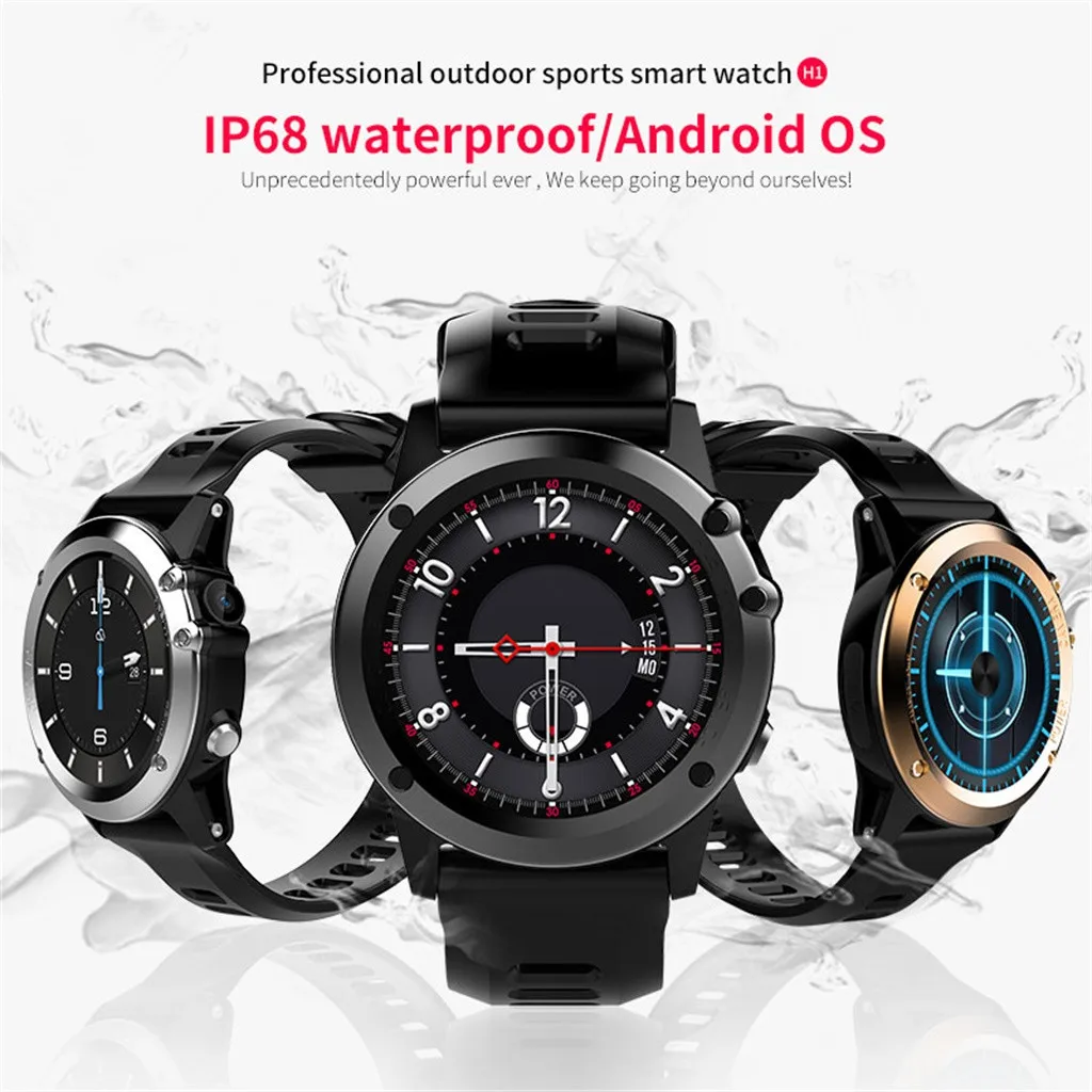 

H1 3G WiFi GPS SIM Card Bluetooth Smart Watch for Android/iOS 512MB/ 4GB Heart Rate Monitor Camera IP68 Waterproof Wristband