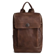 Ручной работы Винтаж Стиль растительного дубления кожаный рюкзак, рюкзак путешествия, школьный рюкзак 9026