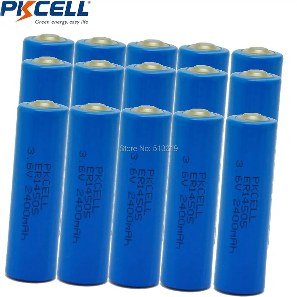 12pcs ER14505 AA battery 2400mah 3.6v Lithium Batteries Li SOCl2 2A Non