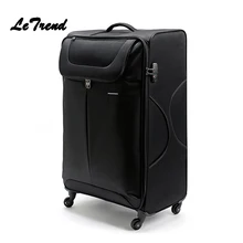 Letrend Large Capacity 32 inch Canvas Rolling Luggage Spinner Wheel Suitcase Trolley Men Carry On Women password Travel Bag