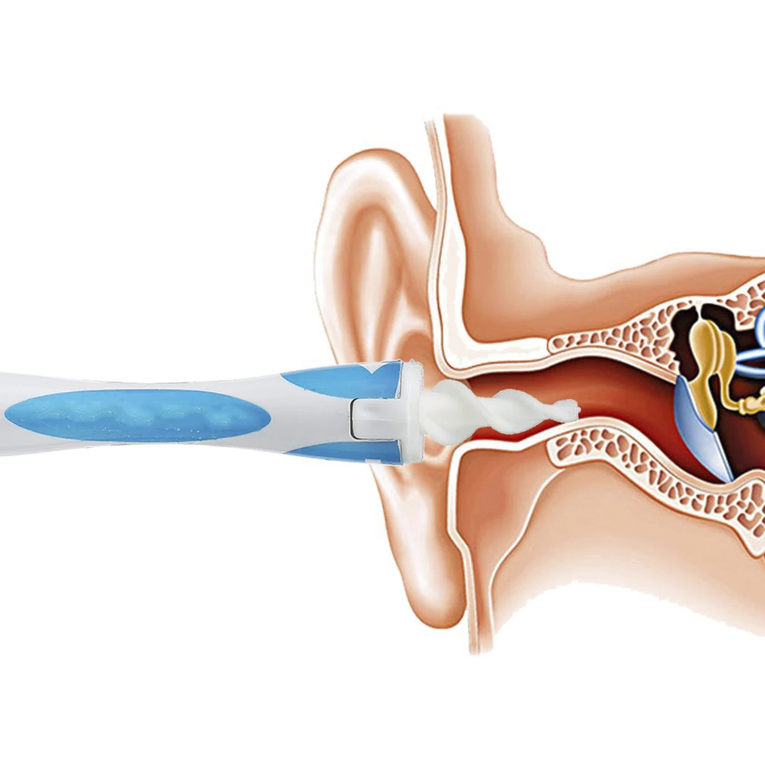 16 наконечников вращающийся умный очиститель ушей простой инструмент для удаления ушной серы мягкий спиральный очиститель для предотвращения ушей Чистящие Инструменты Набор для ухода за ушами