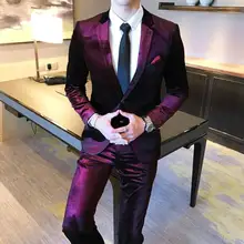 M-3XL! Новое высококачественное бархатное мужское платье-сцена для большого деловой повседневный костюм певицы