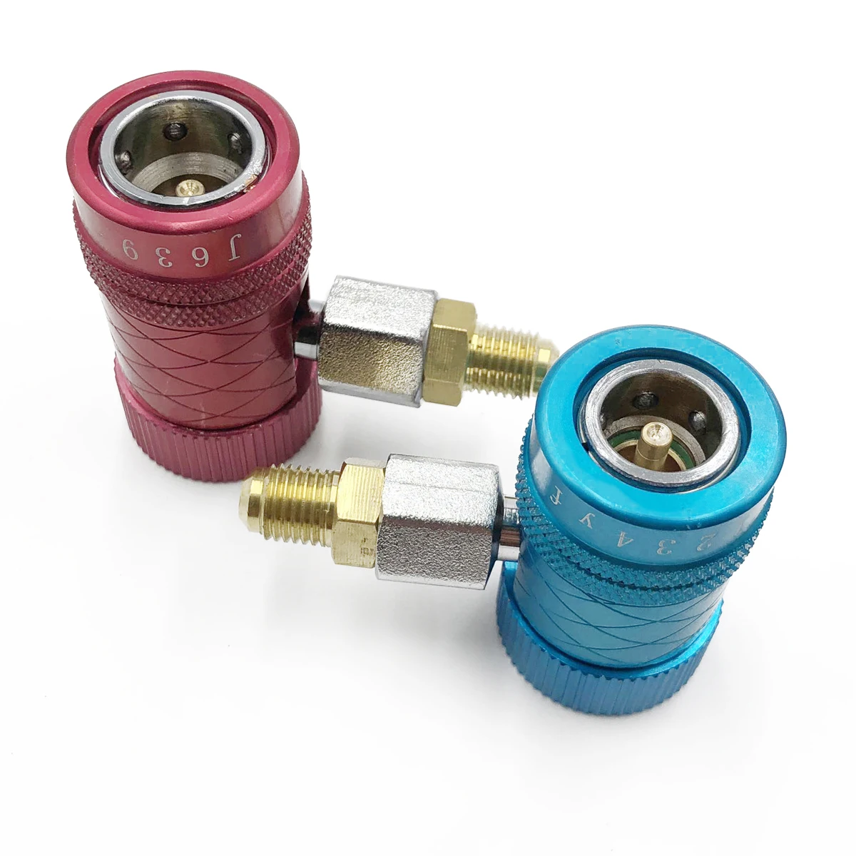 1 Pair Adjustable R1234yf A/C Quick Connector Adapter For Car