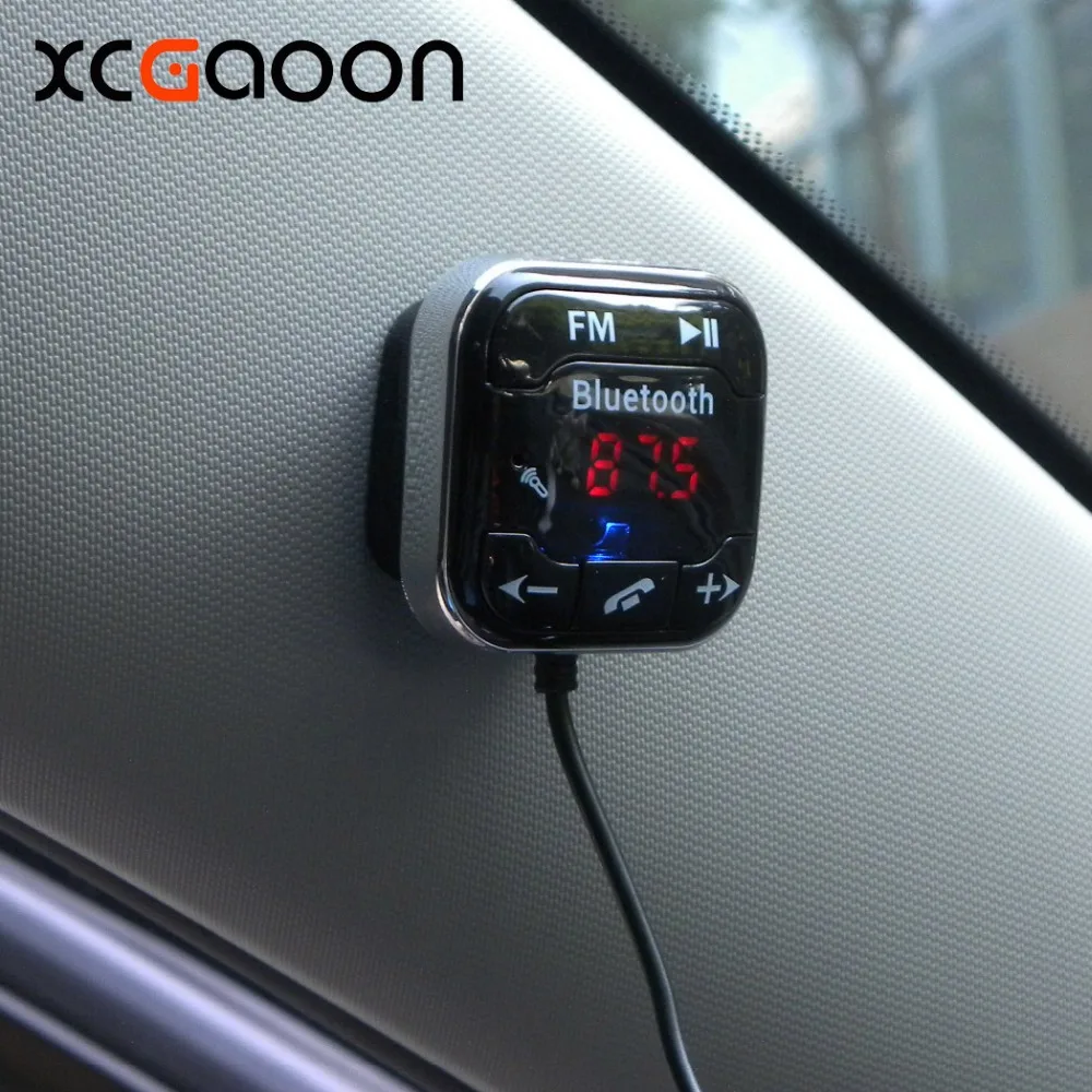 XCGaoon Bluetooth 4,0 автомобильный комплект Handsfree MP3 плеер fm-передатчик Поддержка Micro SD карты и линейный вход AUX