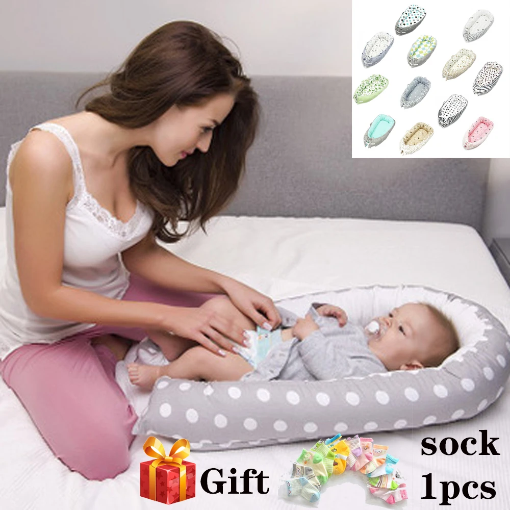 

2019 New Cotton Baby Nest Bed Crib Portable Removable and Washable Crib Travel Bed for Children Infant Kids Cotton Cradle Gift