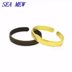 SEA MEW 62 мм * 10 Модные металлические медь Браслеты Шарм для женщин Jewelry Сырье Латунь античная бронза Серебряный тон браслет cy2488