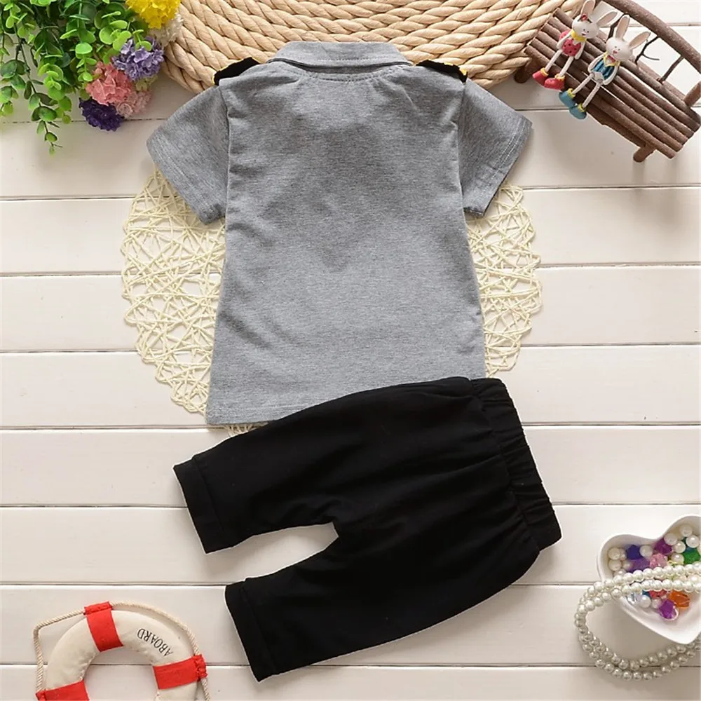 BibiCola Neugeborenen baby jungen Kleidung Set Sommer kind junge Pilot Kleidung Baumwolle Kinder Kapitän Kostüm Kleinkind militär uniformen