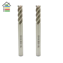 Cnc tool 4 Flutes 6mm Router Bit Vertical Milling Cutter HSS Al Carbide End Mill Metal