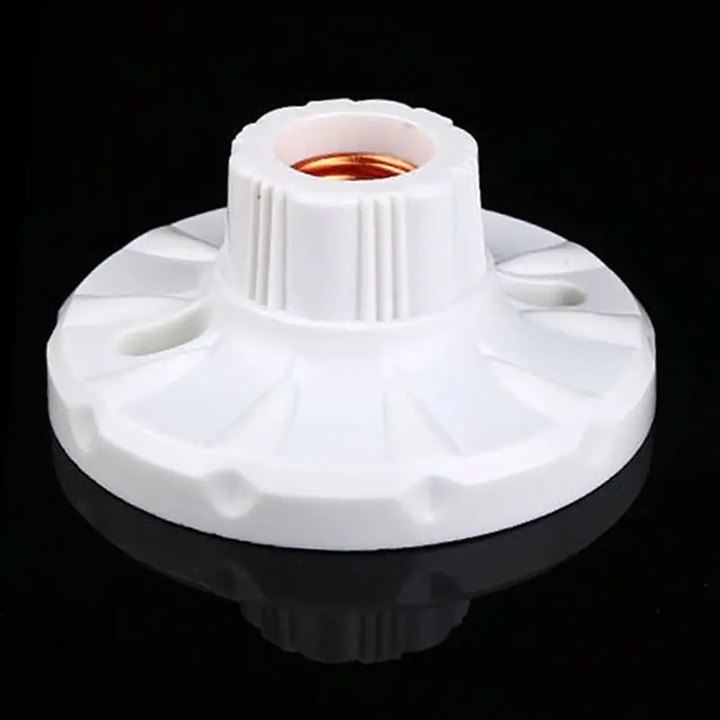 

E27 Round Plastic Base Screw Light Bulb Lamp Socket Holder Flame Retardant Durable Material Safe Non Electric leakage