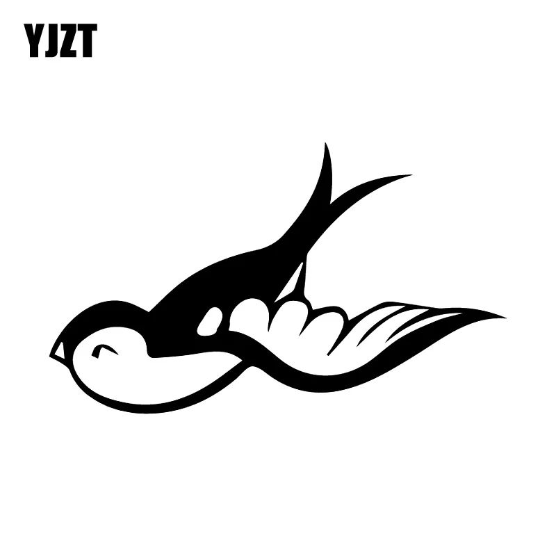Yjzt 13 9cm 8 2cm Cartoon Swallow Outline Birds Feathers Car