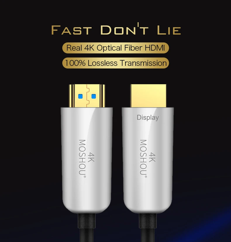 MOSHOU Enthusiast Оптическое волокно HDMI 2,0 кабель HD 4 к кабель 60 ГГц 18Gbs с аудио и Ethernet HDMI шнур без потерь HDMI кабель