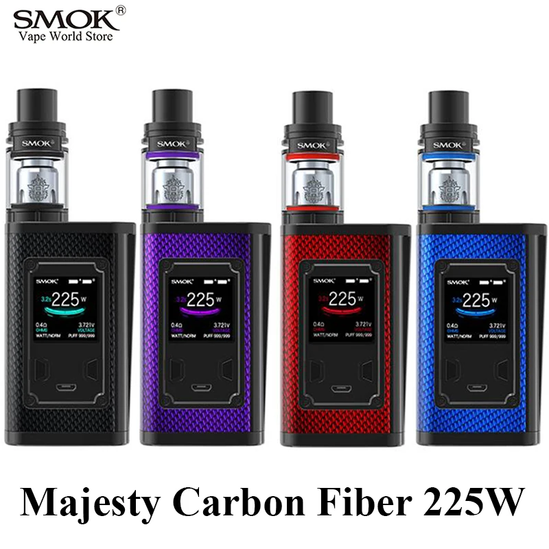 

Electronic Cigarette SMOK Majesty Carbon Fiber Kit Vape Box Mod Vaporizer Mod X-Baby VS 220 Kit Pico S179