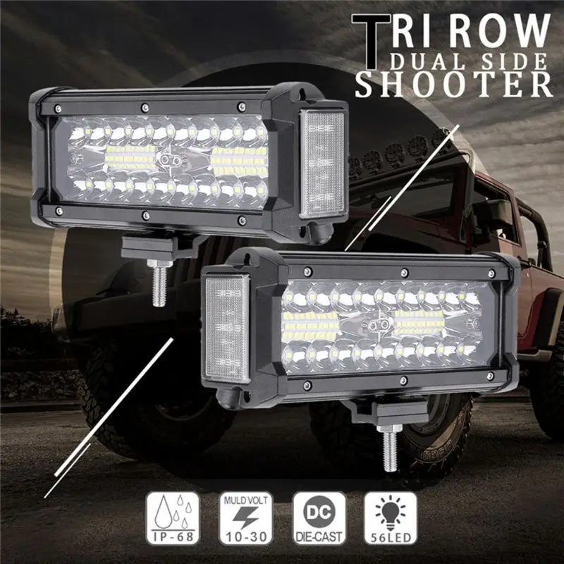 

7Inch 168W Waterproof Off Road LED Work LIght Car Light Bar LED Lights For Trucks