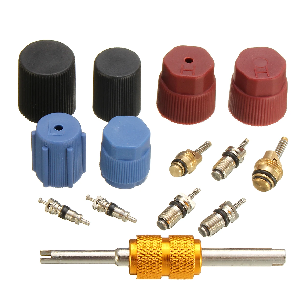 Automotive A/C Valve Core High Low System Cap Remover Tool Auto