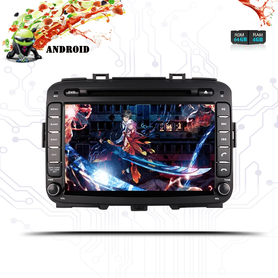 

Android 9.0 Octa Core PX5 For Kia carens 2013 2015 Car Auto DVD Player Navigation GPS Radio IPS 1024*600 carplay aux ads dvd cam