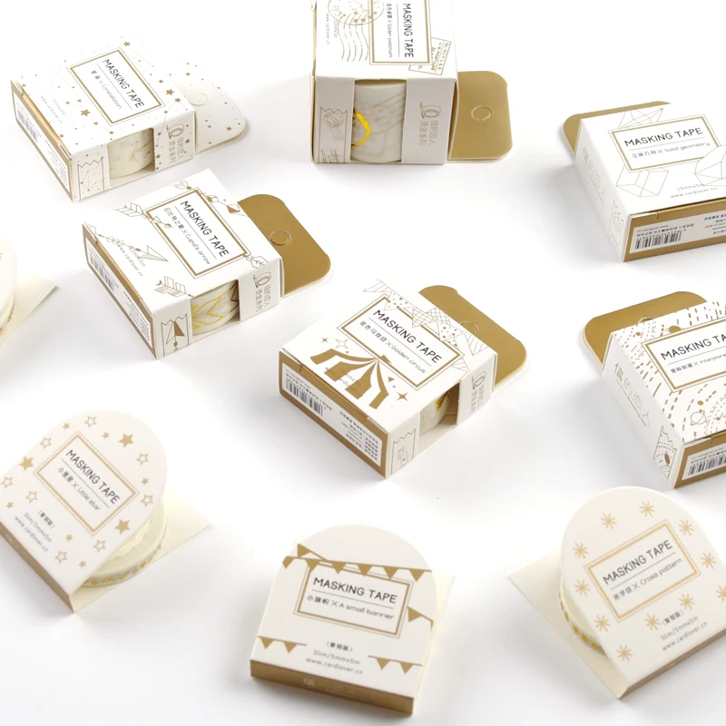 

12 Circus Troupe Arrow Star Golding Washi Tape Adhesive Tape DIY Scrapbooking Sticker Label Masking Tape