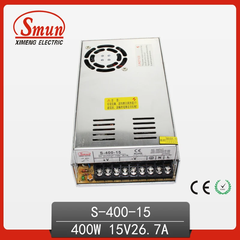 SMUN 400W 15VDC 27A Single Output Switching Power Supply With CE ROHS China Factory For Light | Обустройство дома